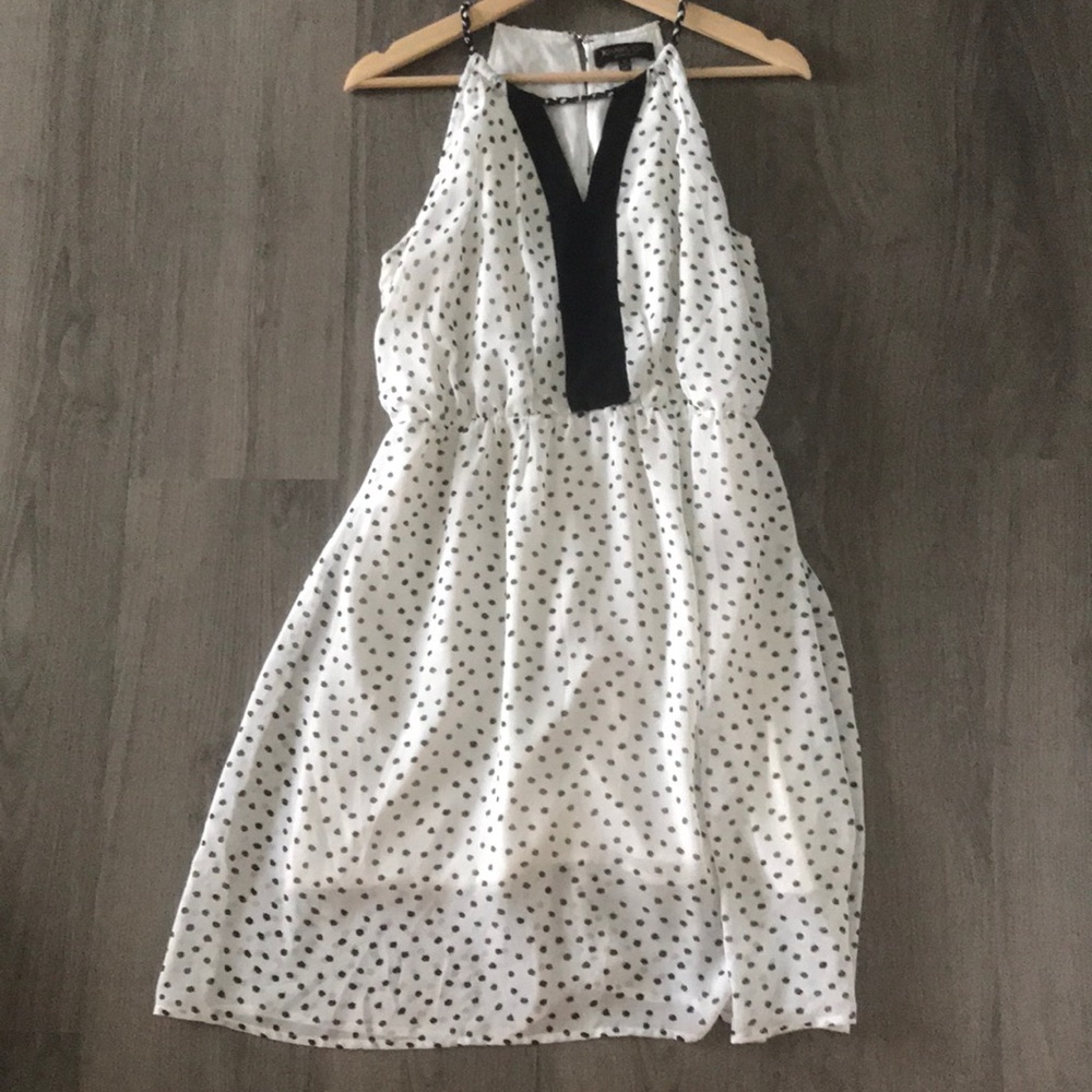 Lovely Girl Black and White Polka Dot Dress sz M
